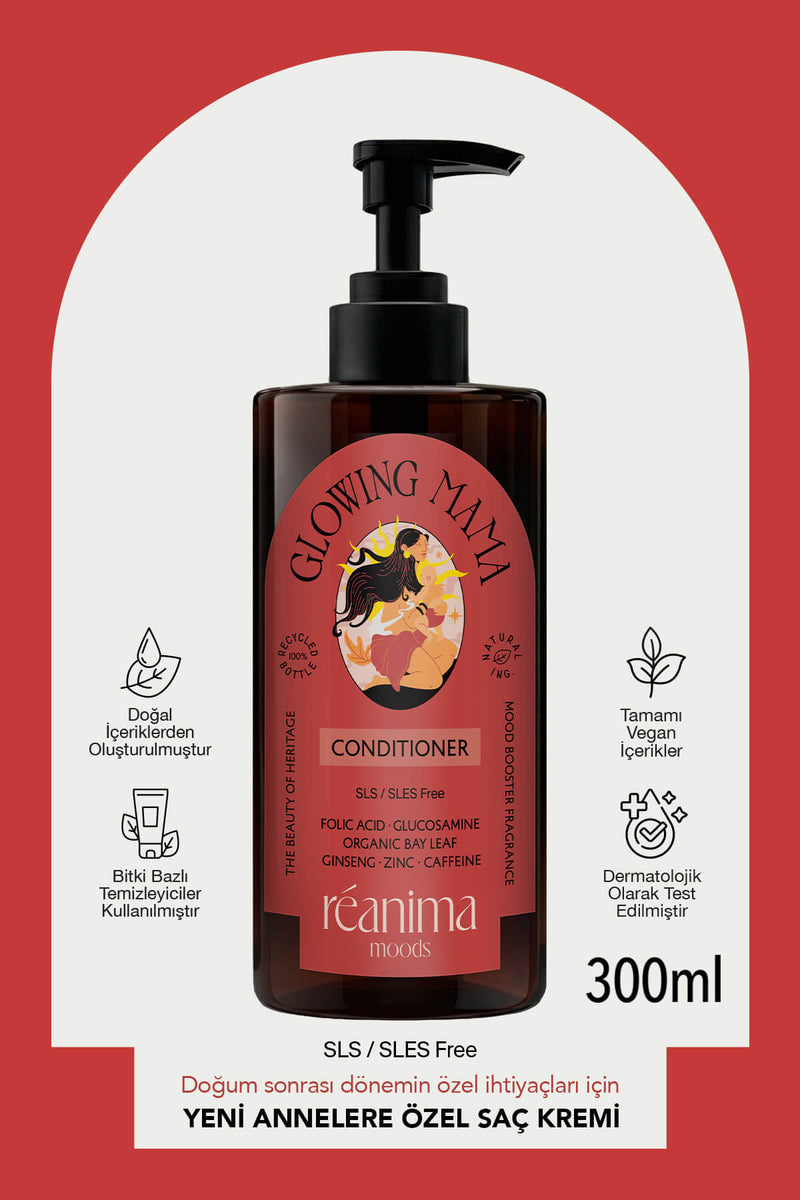 Glowing Mama Yeni Anneler İçin Geliştirilmiş Besleme Ve Nemlendirme Sağlayan Onarıcı Saç Kremi