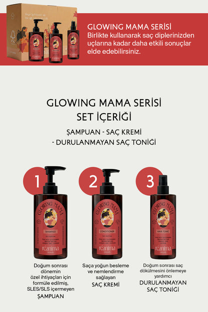 Glowing Mama Doğum Sonrası İhtiyaçları İçin Formüle Edilmiş Dökülme Karşıtı Saç Bakım Şampuanı