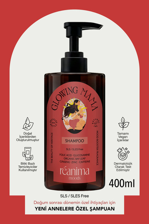 Glowing Mama Doğum Sonrası İhtiyaçları İçin Formüle Edilmiş Dökülme Karşıtı Saç Bakım Şampuanı