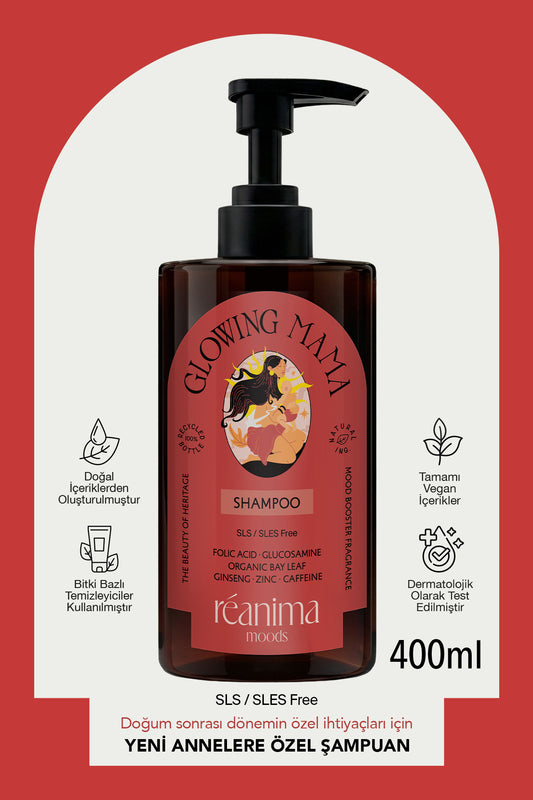 Glowing Mama Doğum Sonrası İhtiyaçları İçin Formüle Edilmiş Dökülme Karşıtı Saç Bakım Şampuanı