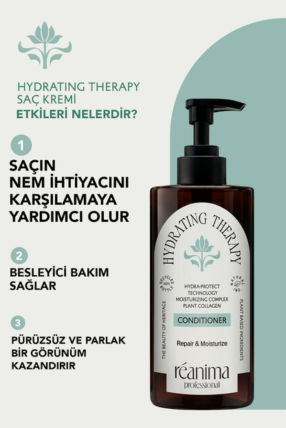 Hydrating Therapy Onarıcı Şampuan Saç Kremi Nemlendirici Maske Durulanmayan Saç Sütü Dörtlü Set
