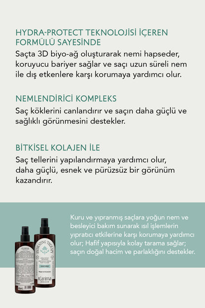 Hydrating Theraphy Hasarlı Saçlar İçin Bakım Sağlayan Durulanmayan Nemlendirici Saç Sütü