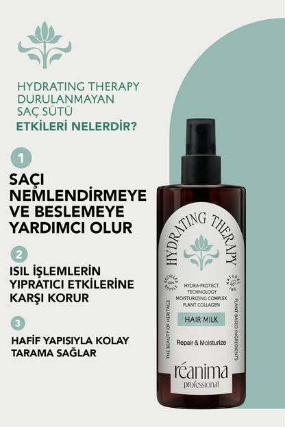 Hydrating Therapy Onarıcı Şampuan Saç Kremi Nemlendirici Maske Durulanmayan Saç Sütü Dörtlü Set
