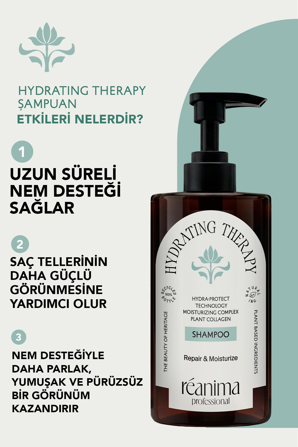 Hydrating Therapy Onarıcı Şampuan Saç Kremi Nemlendirici Maske Durulanmayan Saç Sütü Dörtlü Set