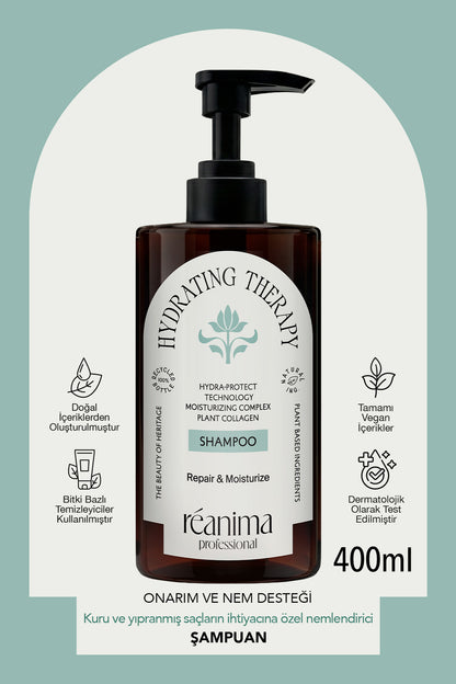 Hydrating Therapy Onarıcı Şampuan Saç Kremi Nemlendirici Maske Durulanmayan Saç Sütü Dörtlü Set