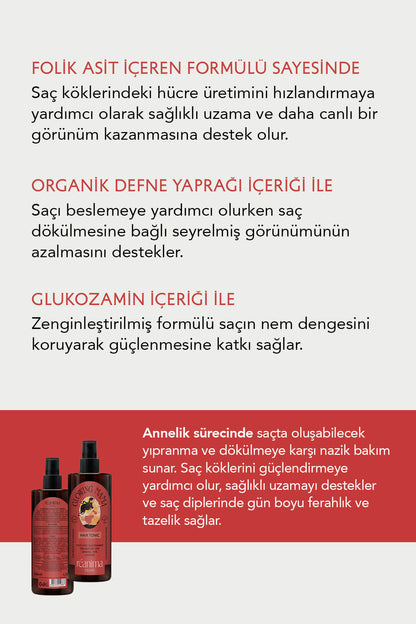Glowing Mama Doğum Sonrası Saç Dökülmesini Azaltmaya Beslemeye Yardımcı Durulanmayan Saç Toniği