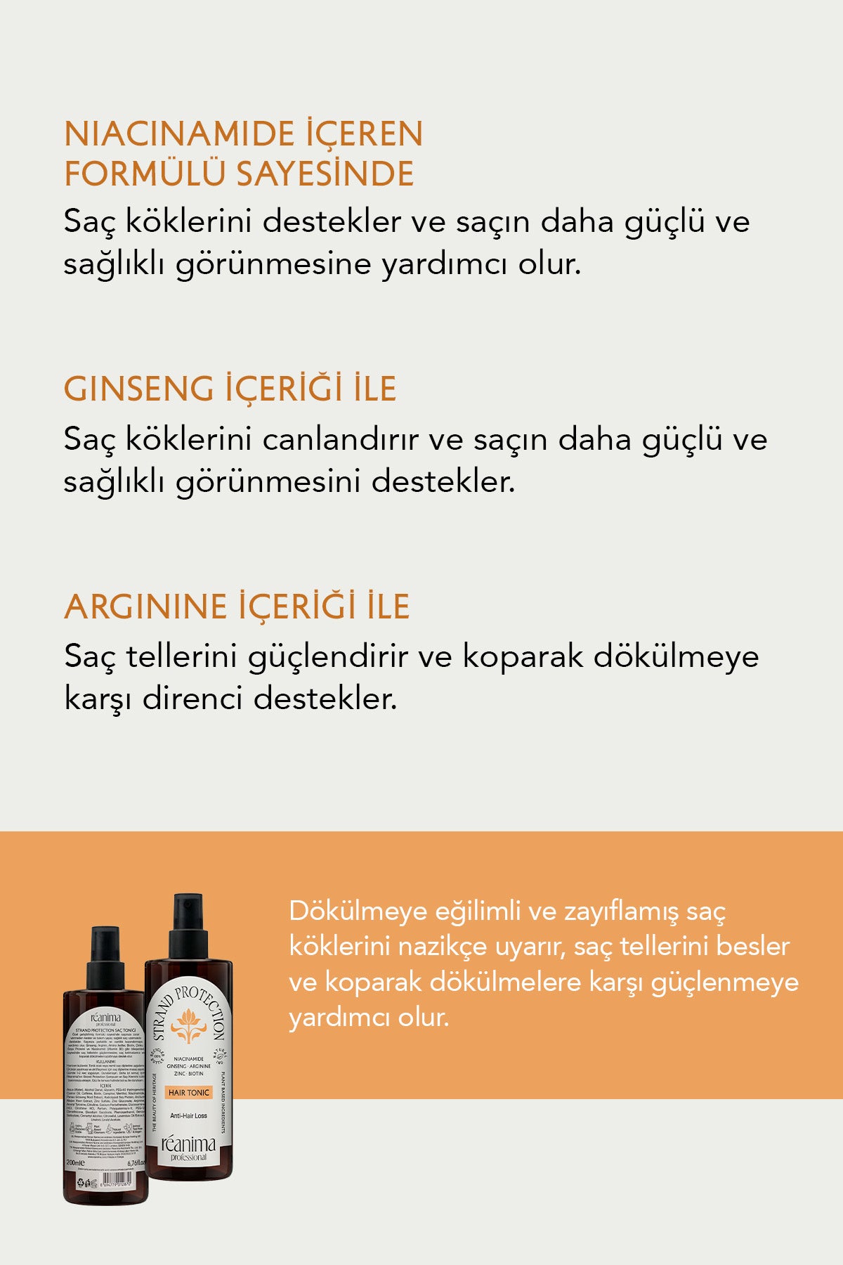 Strand Protection Saç Dökülmesini Azaltmaya Yardımcı Dökülme Karşıtı Durulanmayan Saç Bakım Toniği