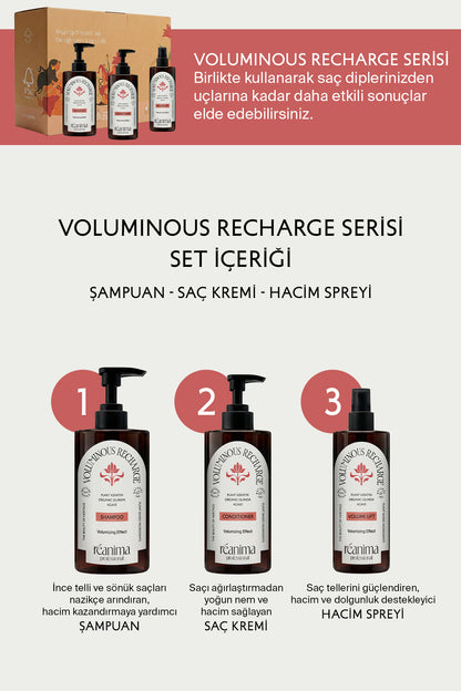 Voluminous Recharge Saçları Hacimlendiren Ve Güçlendirmeye Yardımcı Dolgunlaştırıcı Saç Bakım Kremi
