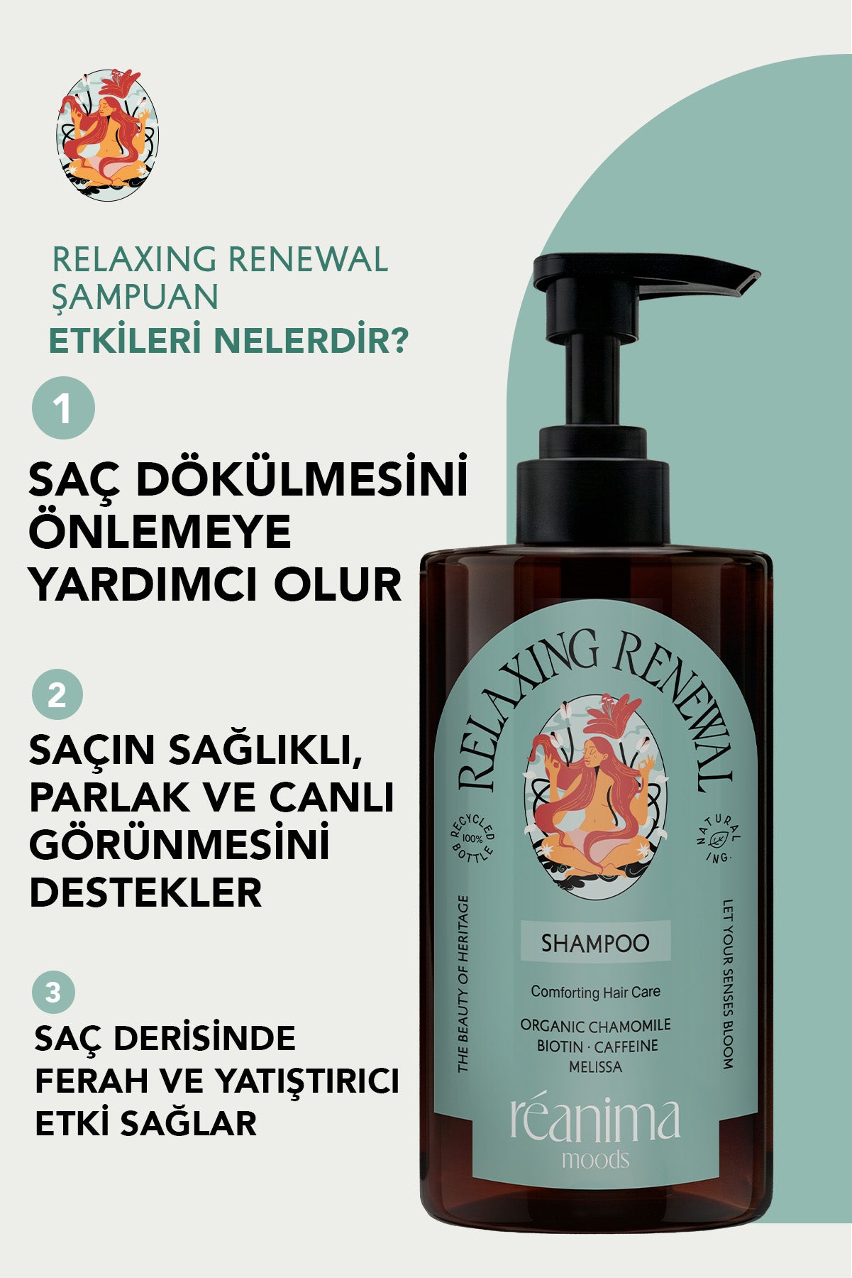 Relaxing Renewal Saç Derisini Ferahlatmaya Yardımcı Bitkisel Kompleksli Vegan Saç Bakım Şampuanı