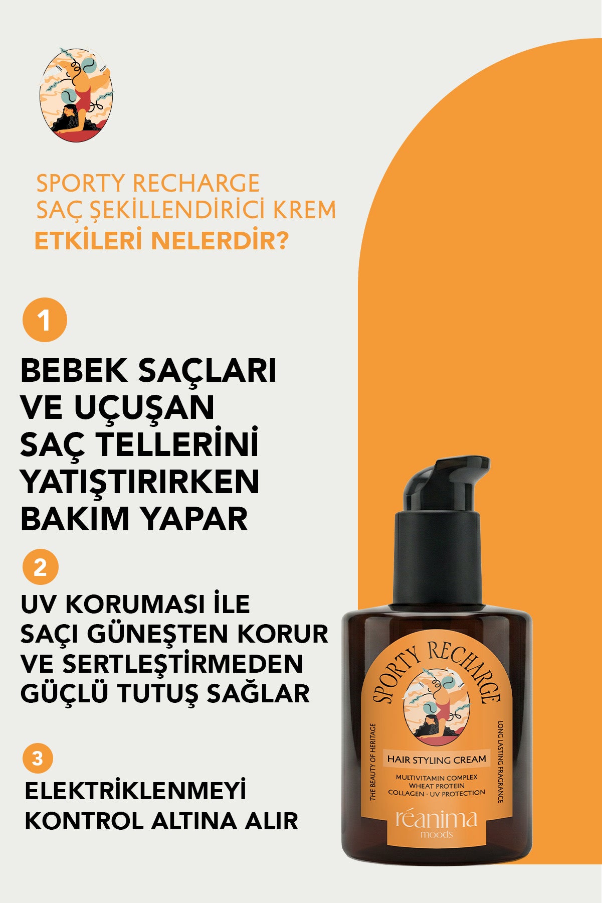 Sporty Recharge Sık Yıkama Şampuanı Isı Koruyuculu Krem Şekillendirici Krem Üçlü Bakım Seti