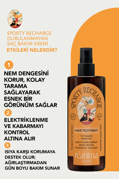 Sporty Recharge Saçları Yüksek Isıya Ve Fiziksel Hasara Karşı Koruyan Saç Bakım Kremi