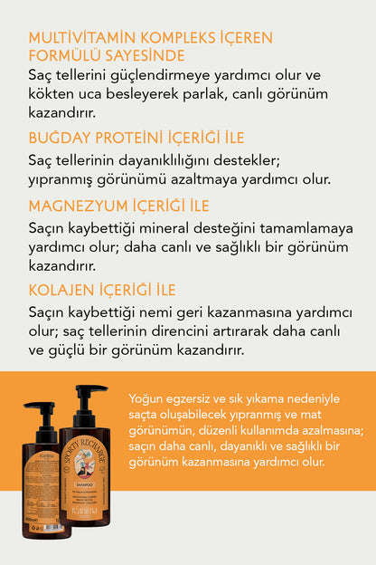 Sporty Recharge Sık Yıkama Ve Spor Sonrası İçin Güçlendirici Saç Bakım Şampuanı