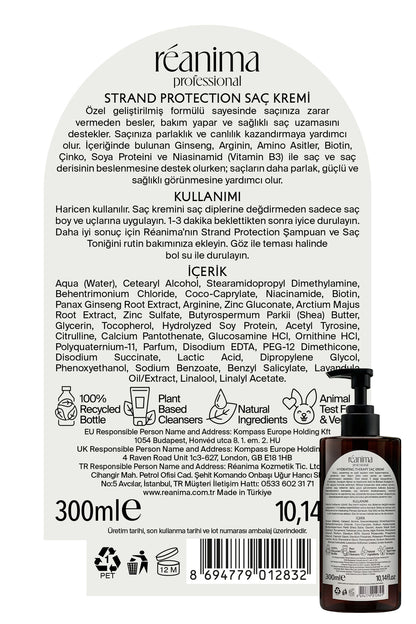 Strand Protection Saç Tellerini Güçlendirmeye Kırılmaları Azaltmaya Yardımcı Saç Bakım Kremi