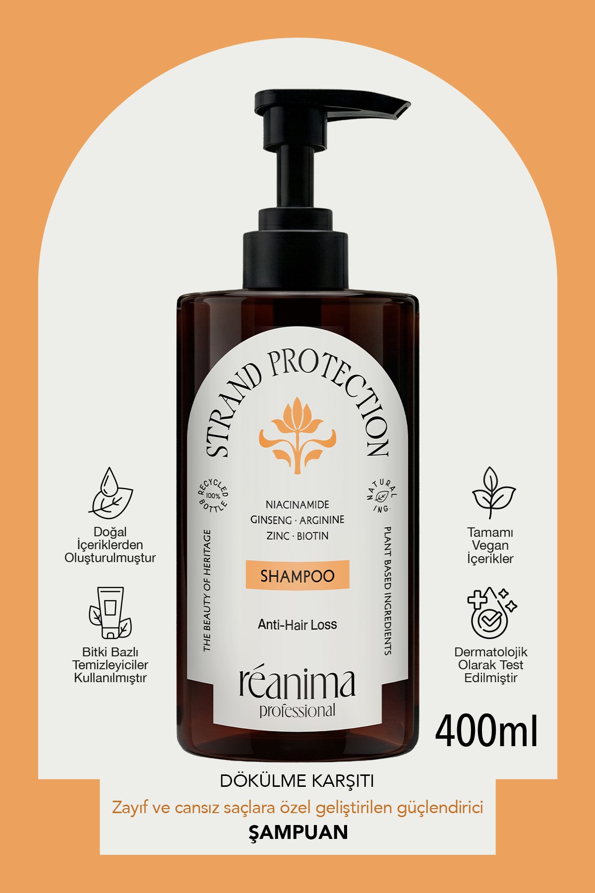 Strand Protection Saçı Besleyeci Sağlıklı Uzamayı Destekleyen Dökülme Karşıtı Saç Bakım Şampuanı